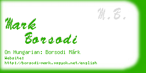 mark borsodi business card